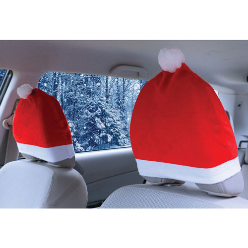 Santa Hat Headrest Covers