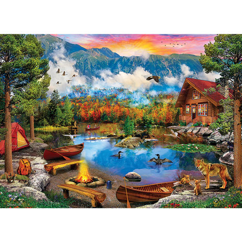 Sunset Canoe 1000 Piece Jigsaw Puzzle