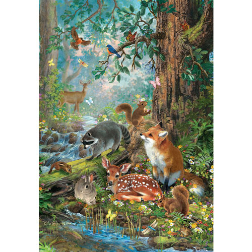 Gathered in the Forest 100 Large Piece Jigsaw Puzzle