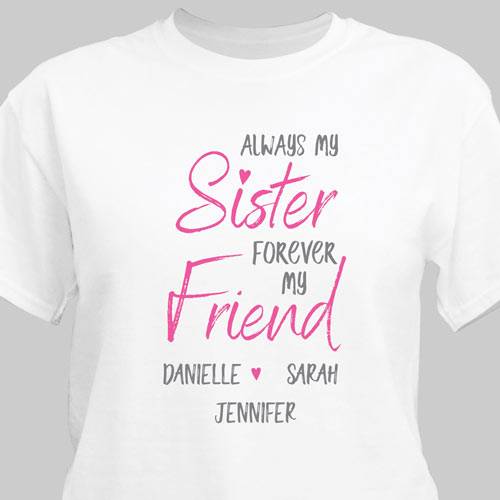 Personalized Always My Sister T-Shirt