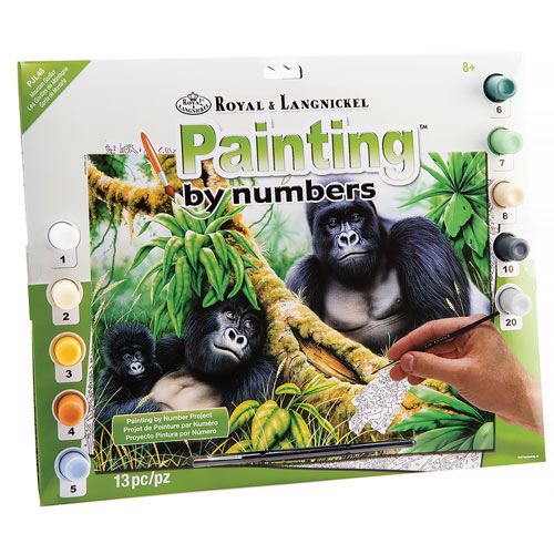 Paint By Number Kit - Mountain Gorillas