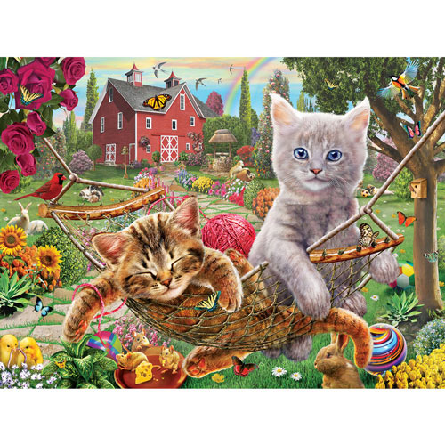Cats on the Farm 300 Large Piece Jigsaw Puzzle