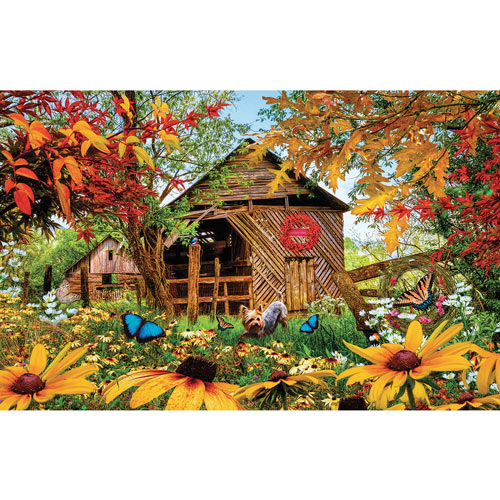 Autumn Red and Gold 1000 Piece Jigsaw Puzzle