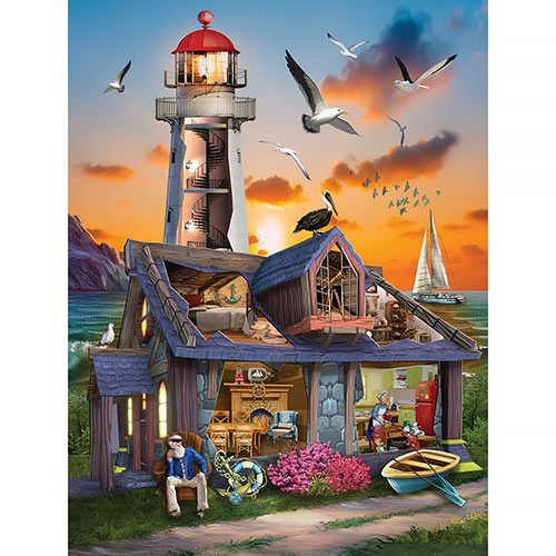 Lighthouse Keeper's Home 300 Large Piece Jigsaw Puzzle