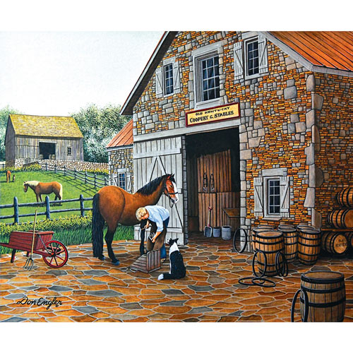 Coppery and Stables 1000 Piece Jigsaw Puzzle