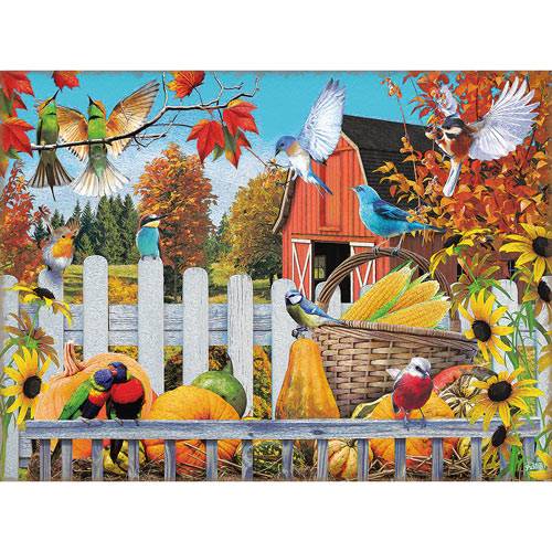 Gathering For Fall 300 Large Piece Jigsaw Puzzle