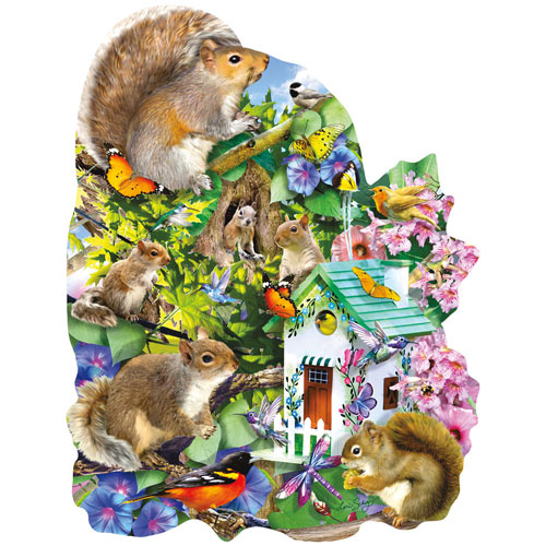 Something Squirrelly 1000 Piece Shaped Jigsaw Puzzle