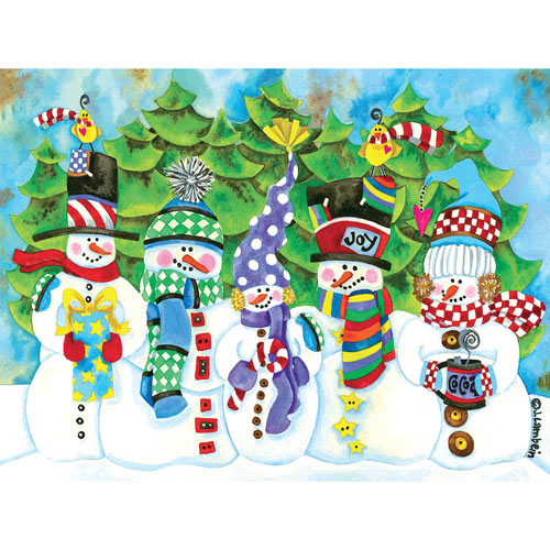 Snowperson Family 300 Large Piece Jigsaw Puzzle