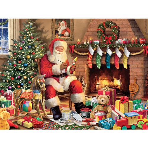 Snowy Gift Giving 550 Piece Jigsaw Puzzle