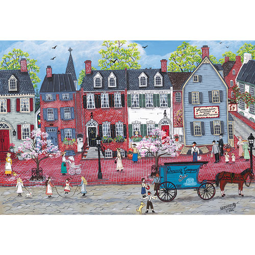 Dickens Street In May 500 Piece Jigsaw Puzzle
