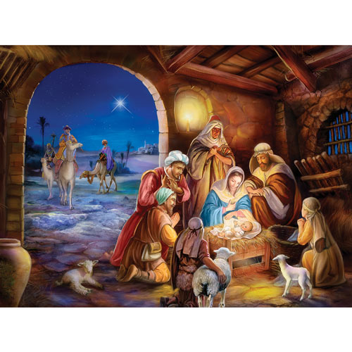 Upon A Holy Night 300 Large Piece Jigsaw Puzzle