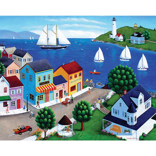 Harbor Town 300 Large Piece Jigsaw Puzzle