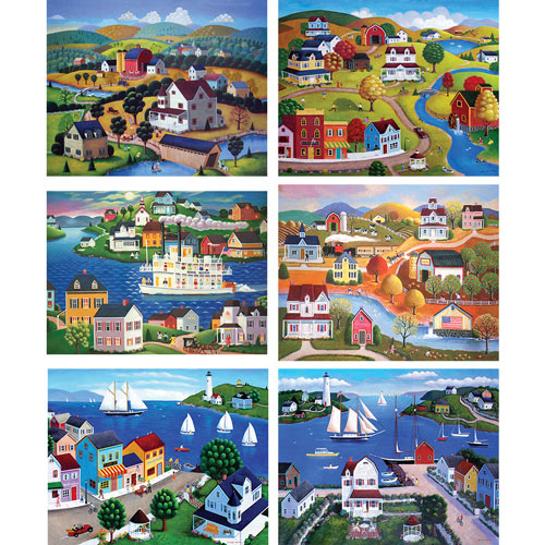 Set of 6: Steven Klein 1000 Piece Jigsaw Puzzles