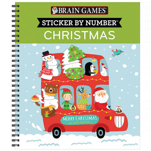 Sticker by Number Book - Christmas Bus