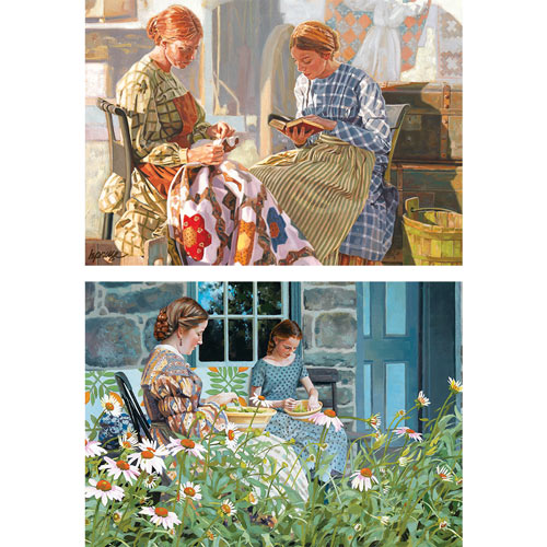 Set of 2: Nostalgia 1000 Piece Jigsaw Puzzles