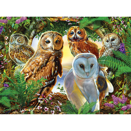 A Parliament of Owls 300 Large Piece Jigsaw Puzzle