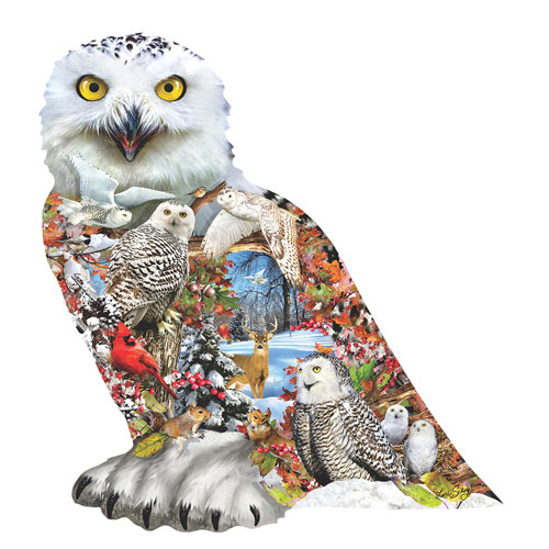 Snowy Owl 650 Piece Shaped Jigsaw Puzzle