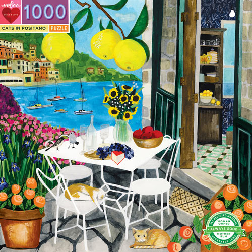 Cats in Positano 1000 Piece Jigsaw Puzzle