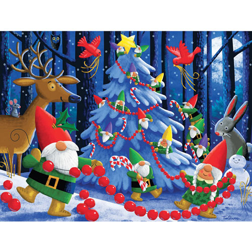 Gnome For The Holidays 300 Large Piece Jigsaw Puzzle