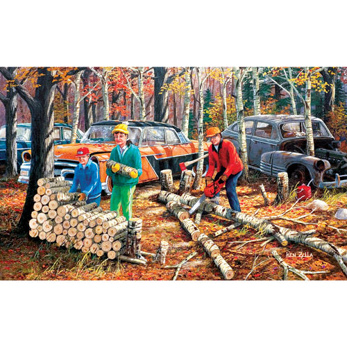 Fall Chores 300 Large Piece Jigsaw Puzzle