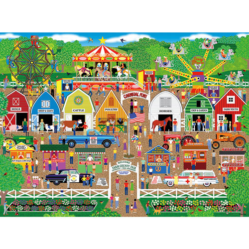 Farm County Fair 300 Large Piece Jigsaw Puzzle