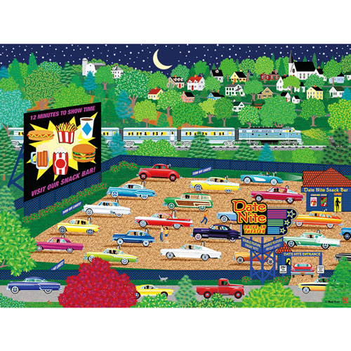 Date Night Drive-In 500 Piece Jigsaw Puzzle