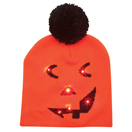 Light-Up Halloween Caps: Pumpkin