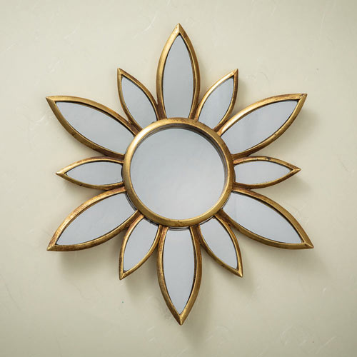 Mirrored Floral Wall Decor