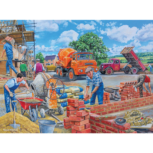 Builders at Work 300 Large Piece Jigsaw Puzzle