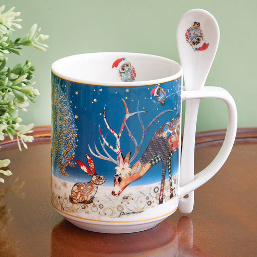 Reindeer Mug and Spoon Set