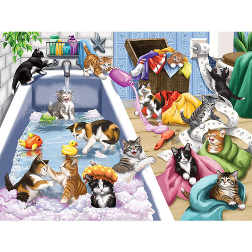 Bathtime Mischief 300 Large Piece Jigsaw Puzzle