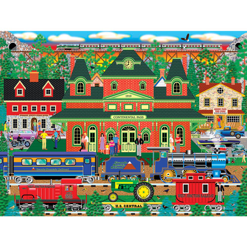 Mountain Rail Holiday 500 Piece Jigsaw Puzzle