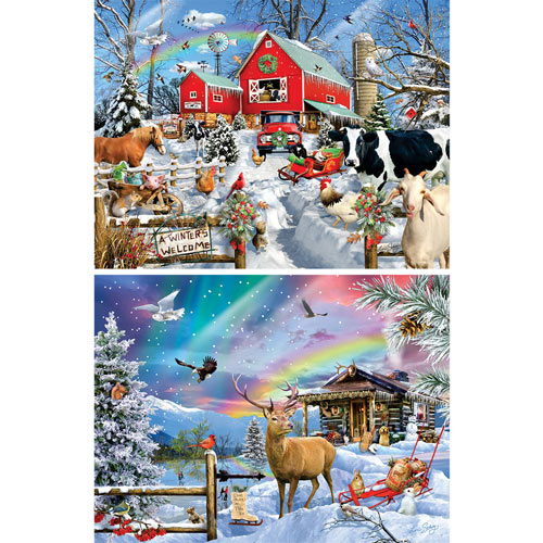 Set of 2 : Lori Schory 500 Piece Jigsaw Puzzles