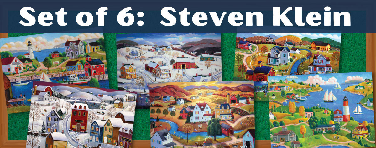 Set of 6: Steven Klein 300 Large Piece Jigsaw Puzzles