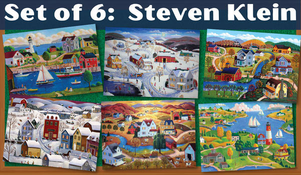 Set of 6: Steven Klein 300 Large Piece Jigsaw Puzzles