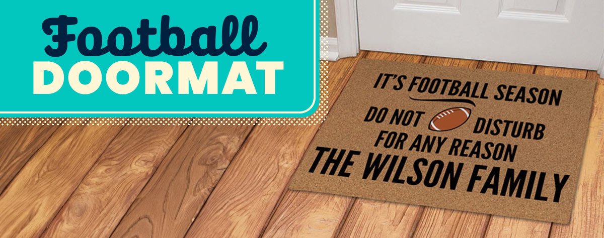Personalized It's Football Season Doormat