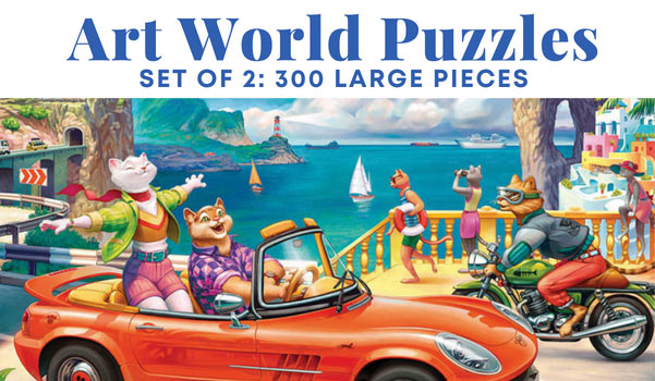 Set of 2: Art World 300 Large Piece Jigsaw Puzzles