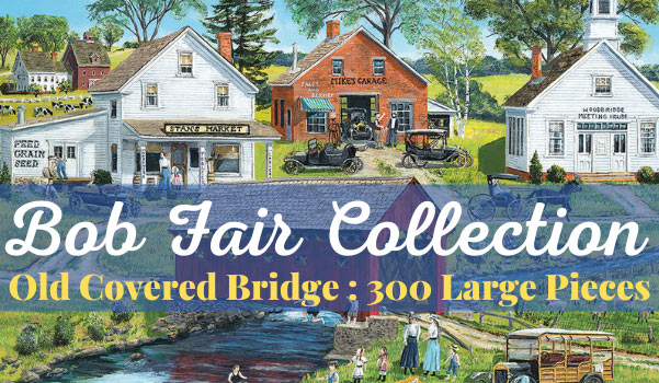 Old Covered Bridge 300 Large Piece Jigsaw Puzzle