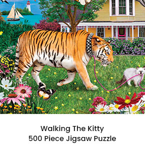 Walking The Kitty 500 Piece Jigsaw Puzzle