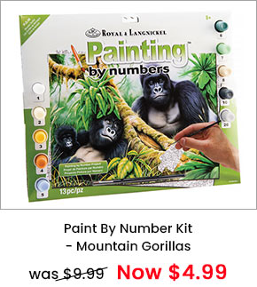 Paint By Number Kit - Mountain Gorillas 