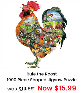 Rule the Roost 1000 Piece Shaped Jigsaw Puzzle