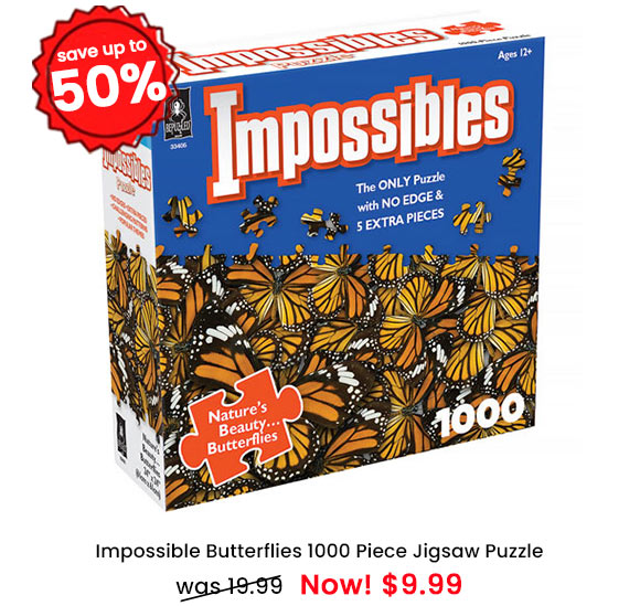  Impossible Butterflies 1000 Piece Jigsaw Puzzle  
