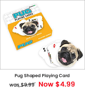 Pug Shaped Playing Card
