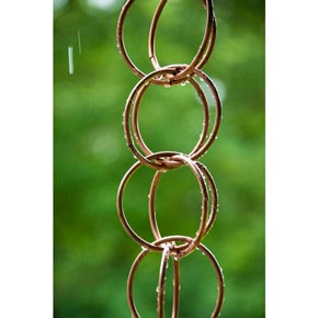 Polished Copper Rain Chain 4