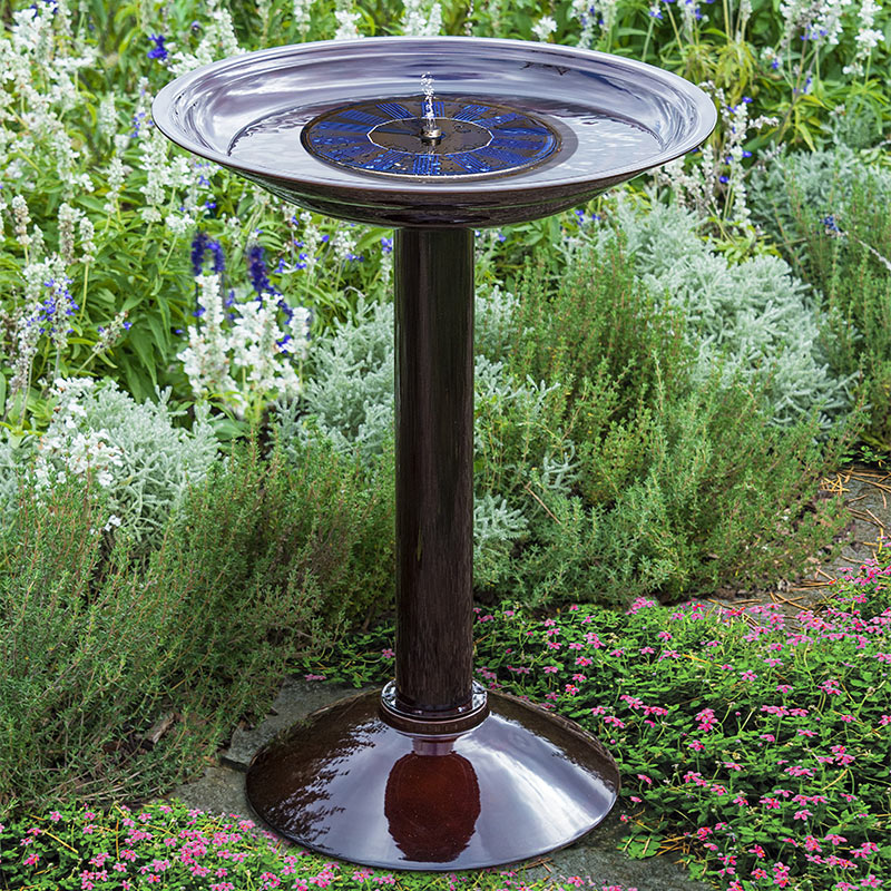Simplicity Birdbath with Floating Solar Fountain
