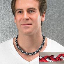 Red Titanium Twister Necklace