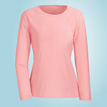 The Classic Long Sleeve Cotton Tee - Pink