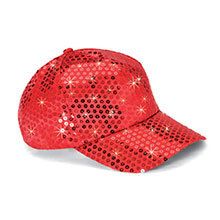 Red Sequined Glamour Cap