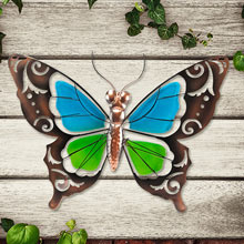 Metal & Glass Butterfly Wall Decor