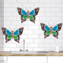 Metal & Glass Butterfly Wall Decor